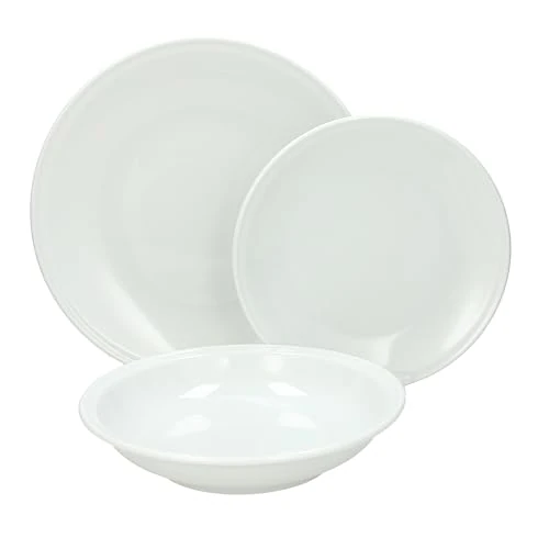 Limited offer: Tognana AZ Bianco 18-Piece Dinner Set for 6 People, Porcelain, White, Made in Italy from 145.53 EUR to 104.54 EUR (save 28%)