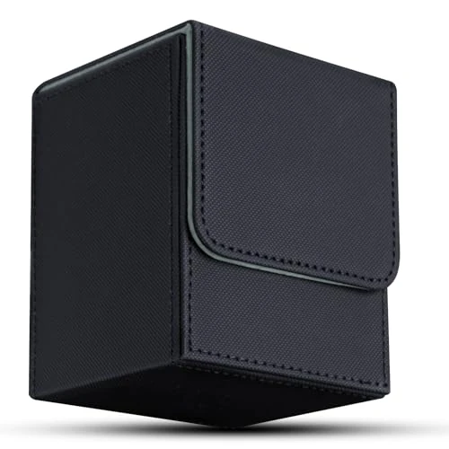 Offerta a tempo: Aolso Deck Box,Magnetic Flip Deck Box Magic con Capacità di 100 Cartes Collezionabili,Scatola Porta Carte per Carte da Collezione MTG,TCG,Yugioh,Commander-Nero/Grigio - 17% da 13.99 € a 11.59 €