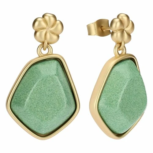 Tijdelijke aanbieding: THUN - Oorbellen met bloem en steen - keramiek, metaal - Collectie Toegewijd aan u - 2 x 1,7 x 0,6 cm van 26.14 EUR naar 26.14 EUR (korting 0%)