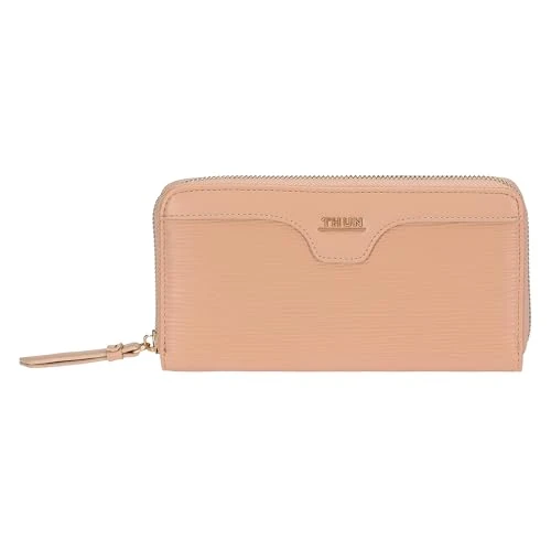 THUN - Portemonnee met ritssluiting, roze - kunstleer - Collectie Sempre con me - 20 x 3 x 10,5 cm