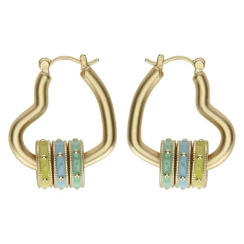 Tijdelijke aanbieding: THUN - Hertogen oorbellen met geëmailleerde ringen, metaal, glas, hars, collectie voor jou, 2,5 x 2,5 cm van 26.01 EUR naar 26.01 EUR (korting 0%)