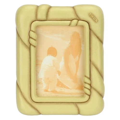 Offerta a tempo: THUN - Portafoto Twist, medio - ceramica, vetro, inserto in legno di pino - Collezione Giardino di primavera - 15 x 2.8 x 19.4 cm - 38% da 55.34 € a 34.49 €