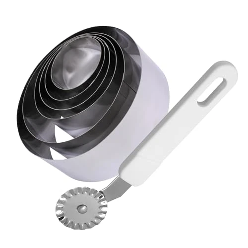 Offerta a tempo: Fackelmann Set Coppapasta e Rotella Tagliapasta, per impiattare, in acciaio inox, coppa pasta lavabili in lavastoviglie, differente diametro, rotella per impasti - 7% da 12.99 € a 12.09 €