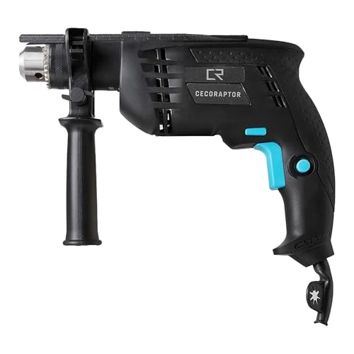 Cecotec Electric Hammer Drill CecoRaptor Impact Drill. 850W, Drill Bit 13mm, 4800 RPM, 46000 Impacts per Minute, Auxiliary Grip, Trigger Lock Switch, Depth Ruler, Cable 3 m