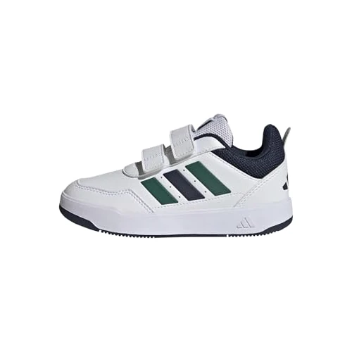 adidas Unisex - Bambini e Ragazzi TENSAUR Sport 3.0 Hook And Loop Shoes Kids, Ftwr White/Collegiate Green/Collegiate Navy, 38 2/3 EU