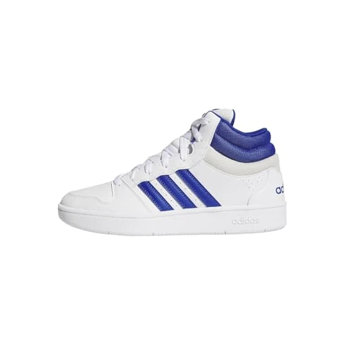 adidas Unisex Hoops MID Classic Shoes, FTWR White/Team Royal Blue/Orbit Grey, 9 UK