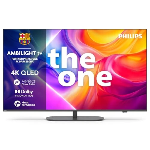 Philips Ambilight 'The One' 55PUS9010 4K Smart TV - Pantalla de 55 Pulgadas con P5 Picture Engine Ultra HD, Titan OS, Dolby Vision y Sonido Dolby Atmos