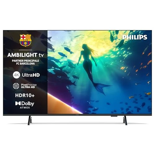 Philips Ambilight 50PUS8010 4K LED Smart TV 50 Inch with Titan OS Platform, Pixel Precise Ultra HD and Dolby Atmos Sound, Works with Alexa and Google Voice Assistant