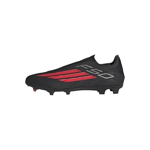 adidas Unisex F50 League Laceless Firm Ground/Multi Ground Football Boots, core Black/Lucid red/core Black, 38 EU