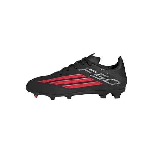 adidas Unisex - Bambini e Ragazzi F50 League Firm Ground/Multi Ground Football Boots Kids, Core Black/Lucid Red/Core Black, 28 1/2 EU