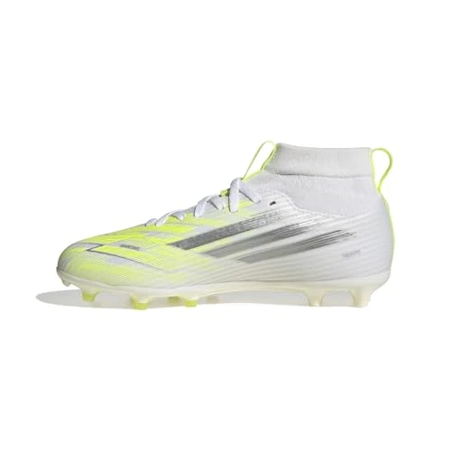 Offerta a tempo: adidas Unisex - Bambini e Ragazzi F50 SPARKFUSION League Mid Cut Firm Ground/Artificial Ground Football Boots Kids, Ftwr White/Iron Met./Hi-RES Yellow, 34 EU - 0.00% da 74.99 € a 74.99 €
