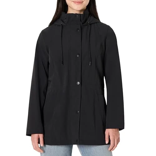 Offerta a tempo: Amazon Essentials Impermeabile Leggero Ripiegabile con Cappuccio, Vestibilità Comoda Donna, Nero, XXL - 0.00% da 35.02 € a 35.02 €