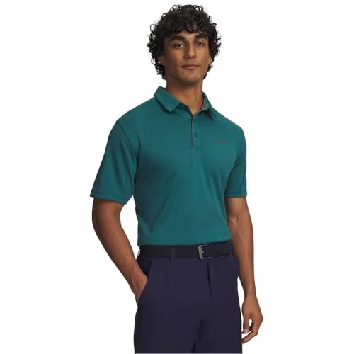Under Armour Homme Tech Golf Polo, Vert Rack/Gris Clair/Gris, XL EU