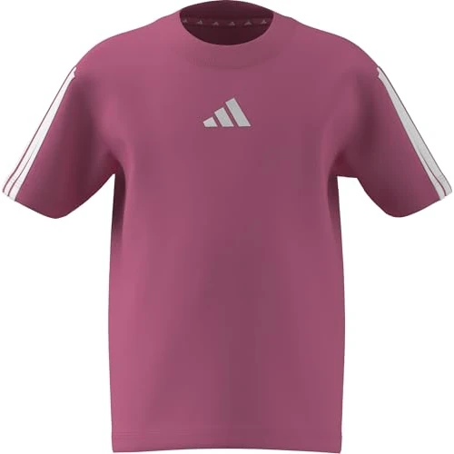 Offre limitee: Adidas Unisex Kinder Essentials 3 Stripes Sleeve T-Shirt, Pink Fusion/White, 6-7 Years de 18.00 EUR a 18.00 EUR (economie 0%)