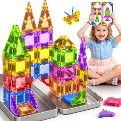 Limitiertes Angebot: Magnetische Bausteine 42PCS Mini Magnetbausteine Reiseset Magnetspielzeug Montessori Reisespielzeug Magnet Kinder Spiel Bausteine Magnetic Tiles Geschenk Spielzeug ab 3 4 5 6 7+ Jahre Junge Mädchen von 17.99 EUR auf 13.99 EUR (Spare 22%)