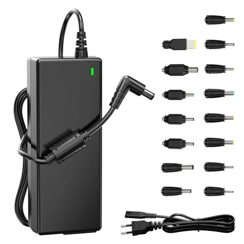 Oferta limitada: Sunydeal 90W Cargador Universal para Portátil – Adaptador de Alimentación para HP ASUS Lenovo DELL Acer Toshiba Sony 19V 19.5V 20V, 4.74A MAX, 15 Conectores, Not For USB-C, ASUS ROG/Tuf Lenovo Legion de 29.99 EUR a 25.99 EUR (ahorro 13%)