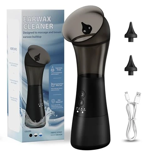 Tijdelijke aanbieding: Elektrische oorsmeerverwijderaar, oorsmeerreiniger, verzorgingsset met 4 wasstanden, oplaadbare oorreiniger met dubbele watertank van 59.99 EUR naar 59.99 EUR (korting 0%)