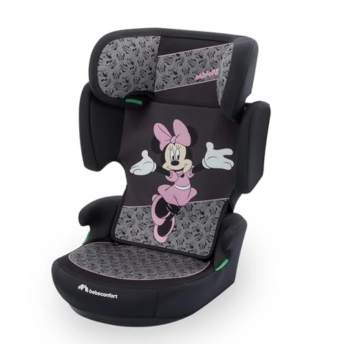 Bebeconfort Disney RoadSafe i-Size, Seggiolino Auto 15-36 kg per Bambini 3,5-12 anni (100-150 cm), Seggiolino Auto Minni, Pieghevole, Installazione Cintura, Poggiatesta 14 Posizioni, Authentic Minnie