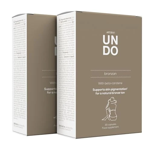 Offerta a tempo: Capsule autoabbronzanti - Beta carotene, Acido Ialuronico, Licopene, Rame, Selenio per una Pelle Luminosa e Idratata - Undo Bronzan, confezione da 60 giorni da Sensilab - 25% da 23.99 € a 18.00 €
