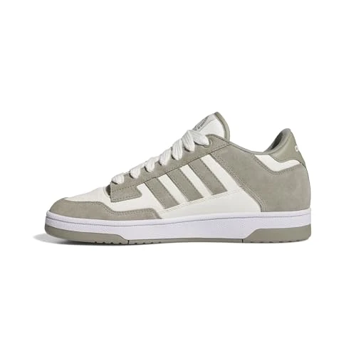 adidas Unisex Adulto Rapid Court Low, Silver Pebble/Cloud White/FTWR White, 44 EU
