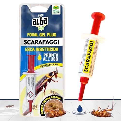 Offerta a tempo: Albagarden - Gel Scarafaggi Pronto Uso - Veleno per Disinfestazione Casa ad Azione ritardata per Eliminare La Colonia - Esca Insetticida conto Blatte e Scarafaggi 5 gr - 0% da 9.90 € a 9.90 €