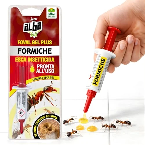Albagarden - Insetticida Gel Formiche - Esca formiche ad Azione Ritardata Per Eliminare La Colonia - Veleno Pronto All'uso per Interni ed Esterni 5 gr