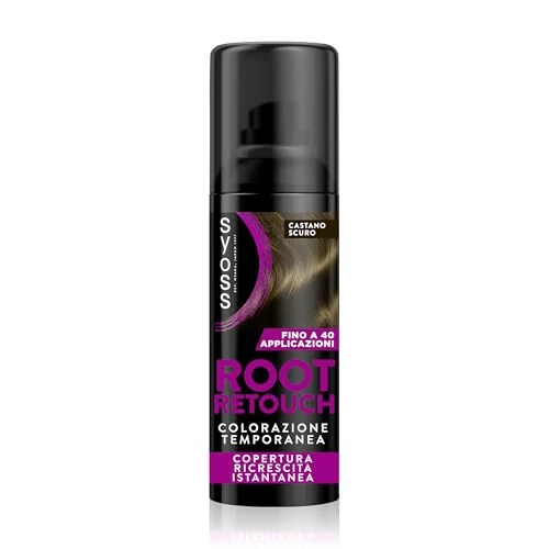 Offre limitée : Syoss Root Retouch Coloration Temporaire Spray Brun Foncé 120 ml Retouche Cheveux Blancs et Repousse Résistant à la Pluie et à la Sueur, Jusqu'à 40 Applications de 10.79 € à 10.79 € (0.00% de remise)