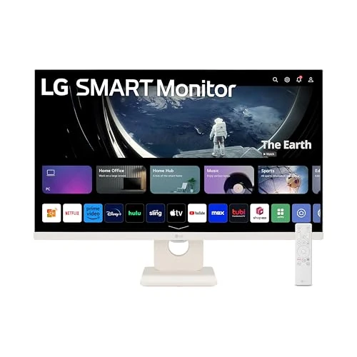 Offerta a tempo: LG 27U511SA Monitor Smart 27" Full HD IPS HDR, webOS con app di streaming, Wi-Fi, Bluetooth, AirPlay, Screen Share, Speaker Stereo 10W, 2x HDMI, 2x USB, 100Hz, Eye Care Mode, Telecomando, Bianco - 25% da 199.99 € a 149.99 €