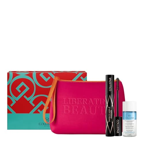 Offerta a tempo: Collistar Cofanetto Make-Up Donna, Mascara Impeccabile Nero 14 ml + Struccante Bifasico 35 ml, Pochette, Set Regalo Occhi, Volume, Lunghezza e Definizione - 38% da 31.50 € a 19.41 €
