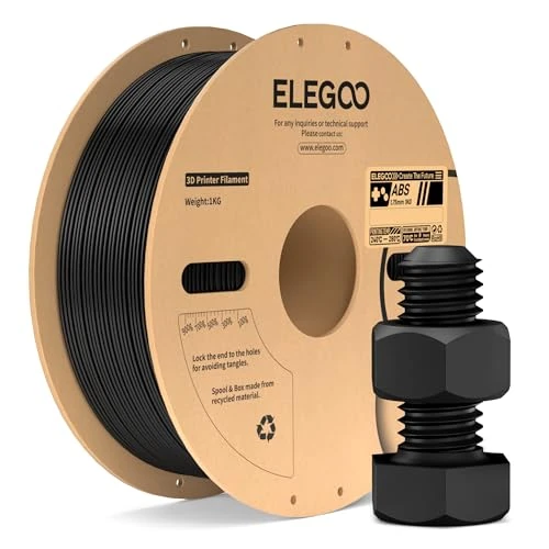 Oferta limitada: ELEGOO Filamento ABS 1.75mm 1KG Negro | Precisión Dimensional +/- 0.02mm, Carrete de Filamento 3D, para Mayoría Impresoras 3D de 15.99 € a 15.99 € (ahorro 0.00%)