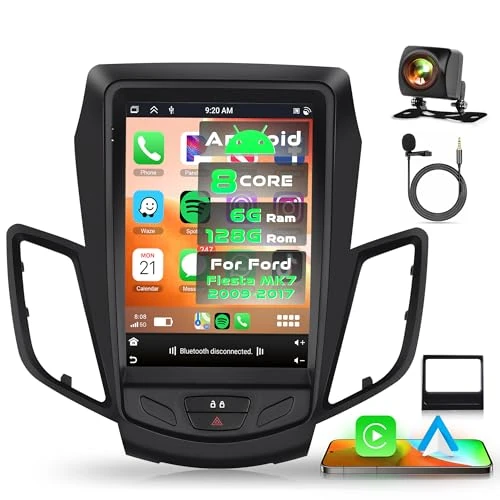 Offerta a tempo: 6G+128G 8 Core Wireless Carplay Android Autoradio per Ford Fiesta MK7 2009-2016 9.7 Pollici Autoradio con Android Auto GPS Navi WiFi Mirror Link Bluetooth FM/RDS/DSP EQ/USB/SWC Telecamera Posteriore - 15% da 389.99 € a 331.49 €