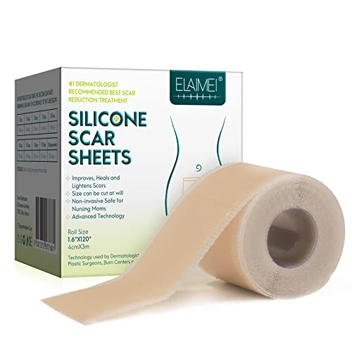 Offerta a tempo: Fogli Cicatriziali in Silicone, Cerotti Silicone Cicatrici, 4x300cm Cerotti Cicatrici, Tratta tutte le cicatrici Causate da Cesareo, Chirurgia, Ustioni, Cheloidi, Acne e Altro. - 6% da 16.99 € a 15.98 €
