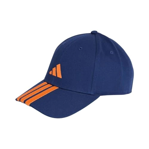 adidas Unisex - Adulto BBALL 3S Cap New Logo, Dark Blue/Pure Orange, M-L