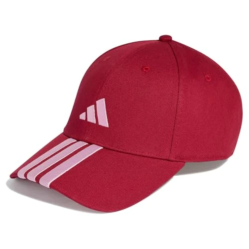 adidas Unisex - Adulto BBALL 3S Cap New Logo, Active Maroon/Clear Pink, S-M