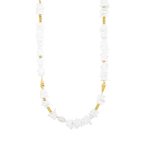 Oferta limitada: Purelei® Wela - Collar de perlas auténticas y conchas, resistente al agua, ajustable (40/45 cm), Länge: 40-45 cm, Acero inoxidable, Abulón de 49.89 € a 49.89 € (ahorro 0.00%)