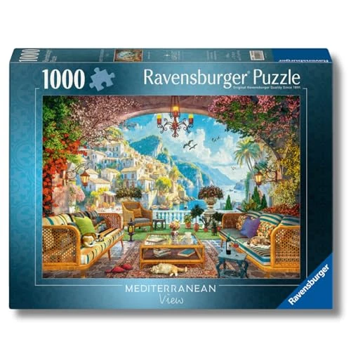 Offerta a tempo: Ravensburger - Puzzle 1000 Pezzi Vista Mediterranea, Puzzle Adulti 70x50cm - 0.00% da 16.71 € a 16.71 €