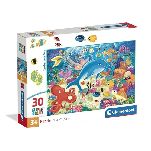 Tijdelijke aanbieding: Clementoni - Kinderpuzzel 30 delen Supercolor, voor kinderen 3+ jaar, Undersea, cadeau-idee, Made in Italy, 33,5 x 23,5 cm, 20837 van 10.89 € naar 10.89 € (0.00% korting)
