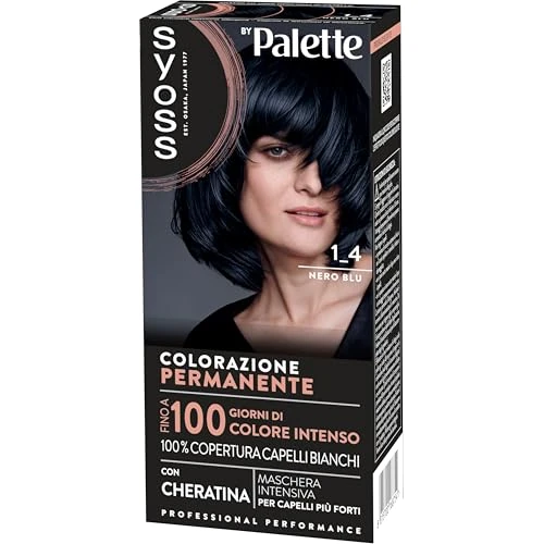 Offerta a tempo: Syoss Colorazione Permanente 1-4 Nero Blu con Cheratina - 33% da 7.49 € a 4.99 €