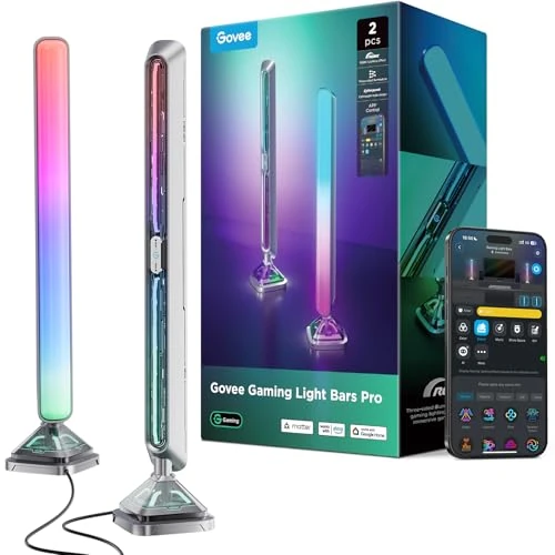 Limited-time offer: Govee Light Bars Pro for Gaming, Upgraded 16-Inch Smart Triple-Sided RGBIC Illumination Wi-Fi LED Light Bars, Music Sync & 60+ Scene Modes, Works with Alexa & Google Home, Game Room Decor from 109.99 GBP to 109.99 GBP (save 0%)