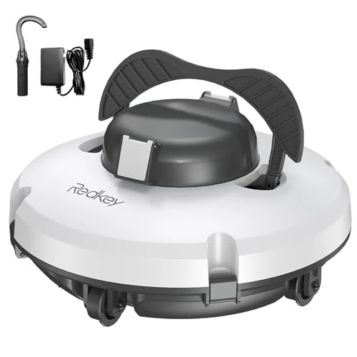 Offerta a tempo: Redkey Upgrade S100 Robot Piscina, 200 Minuti di Pulizia, Supera 18° di Pendenza, Batteria a Doppia azionamento, Parcheggio Automatico, Robot Piscine Fuori Terra per Piscina da 120 m² - 15% da 163.99 € a 139.98 €