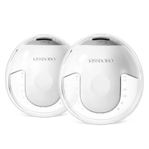 Offerta a tempo: KISSBOBO K5 Tiralatte elettrico doppio,19 livelli 4 modalità, 280 mmHg forte potenza di aspirazione tiralatte a mani libere, indolore estrae latte materno elettrico(Bianco 2 pezzi) - 5% da 81.99 € a 77.89 €