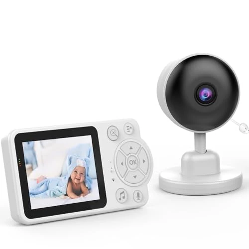 Offerta a tempo: Baby Monitor Video e Audio HD Videocamera per Neonato Bambini,Temperatura/Umidità/Suoni/Pianto Allarme con Schermo 2.8'' Modalità VOX,Bidirezionale Audio,Notturna Visione,Nessuna Wi-Fi & APP,2600mAh - 0.00% da 65.00 € a 65.00 €
