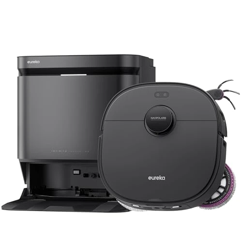 Eureka J15 Max Ultra Saugroboter mit Wischfunktion, Extensible Seitenbürste & Wischarm, 22000Pa Saug Wischroboter mit Selbstreinigung, 80℃ Heißwasserreinigung, IntelliView 2,0, Anti-Wickel