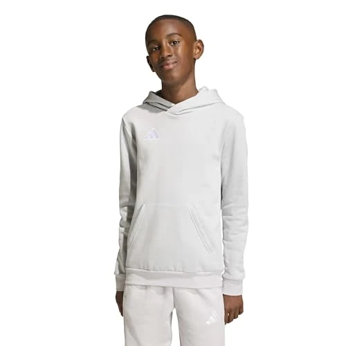 Offerta a tempo: adidas Unisex - Bambini e Ragazzi Entrada26 Hoodie Kids Sweatshirt, Team Light Grey/White, 5-6 Years - 53% da 40.00 € a 18.65 €