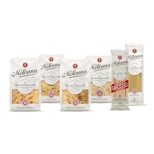 Offerta a tempo: La Molisana - Multipack di Pasta Classica, Box da 3 Kg con 6 confezioni, Spaghetti, Spaghettone, Mezzi Rigatoni, Farfalle Rigate, Fusilli, Penne Rigate, Grano Italiano, Trafilatura al Bronzo - 0.00% da 6.99 € a 6.99 €