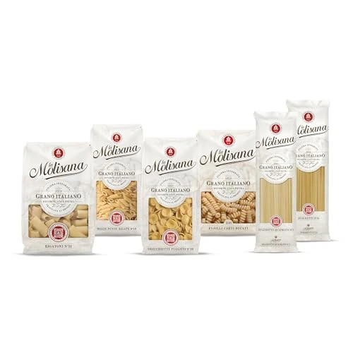 Offerta a tempo: La Molisana - Multipack di Pasta Classica, Box da 3 Kg con 6 confezioni, Spaghetti, Spaghetti Quadrati, Rigatoni, Fusilli Corti Bucati, Mezze Penne Rigate, Orecchiette Pugliesi, Trafilatura al Bronzo - 0.00% da 8.03 € a 8.03 €