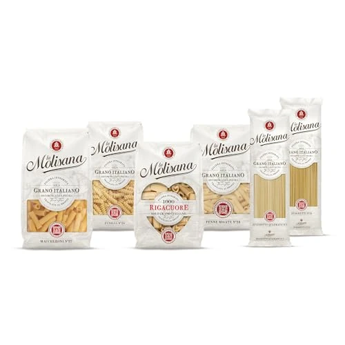 Offerta a tempo: La Molisana - Multipack di Pasta Classica, Box da 3 Kg con 6 Confezioni, Spaghetti, Spaghetto Quadrato, Rigacuore, Fusilli, Maccheroni, Penne Rigate, Grano Italiano, Trafilatura al Bronzo - 0.00% da 7.41 € a 7.41 €