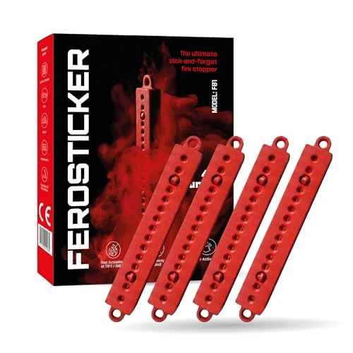 Offerta a tempo: FEROSTICKER Piccolo Estintore Automatico – Atossico, Compatto e Senza Manutenzione, Protezione Antincendio Domestica per Quadri Elettrici, Generatori Solari, Veicoli, Batterie al Litio, Navi (4 Pezzi) - 0.00% da 115.00 € a 115.00 €