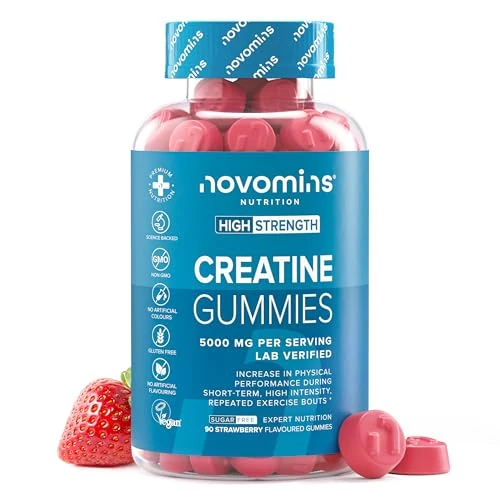 Oferta limitada: Creatina Gominolas – 5000 mg de Creatina Monohidratada por Porción – Alternativa a las Creatine Monohydrate Capsulas y Polvo – Para el Rendimiento Fisico y el Pre Workout – 90 Gominolas – Novomins de 24.99 EUR a 24.99 EUR (ahorro 0%)