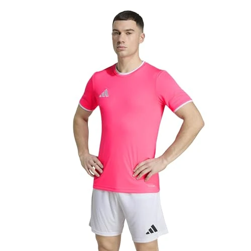 Offerta a tempo: adidas Uomo Entrada26 Jersey Shirt, Solar Pink/White, M - 17% da 18.00 € a 14.99 €